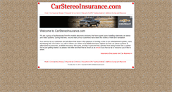 Desktop Screenshot of carstereoinsurance.com